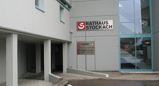 geschaeftsstelle-stockach Außenansicht des Rathauses Stockach in der Adenauerstraße 4, Standort der Geschäftsstelle Stockach des Jobcenters Landkreis Konstanz.